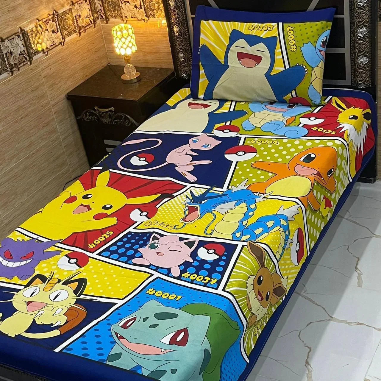Pokémon Comic Universe – Kids Single Pair Bed Sheet