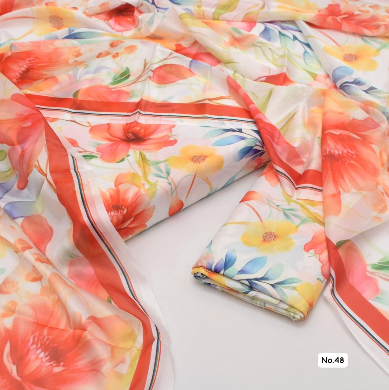 Radiant Bloom Cotton Suit – Embrace Summer in Style