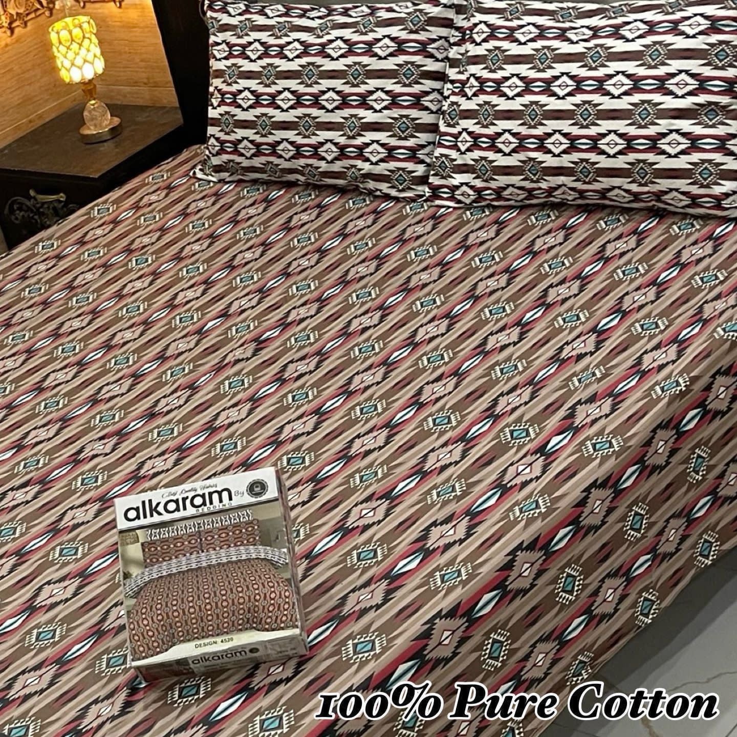 Desert Geo Premium Cotton Bed Sheet Set