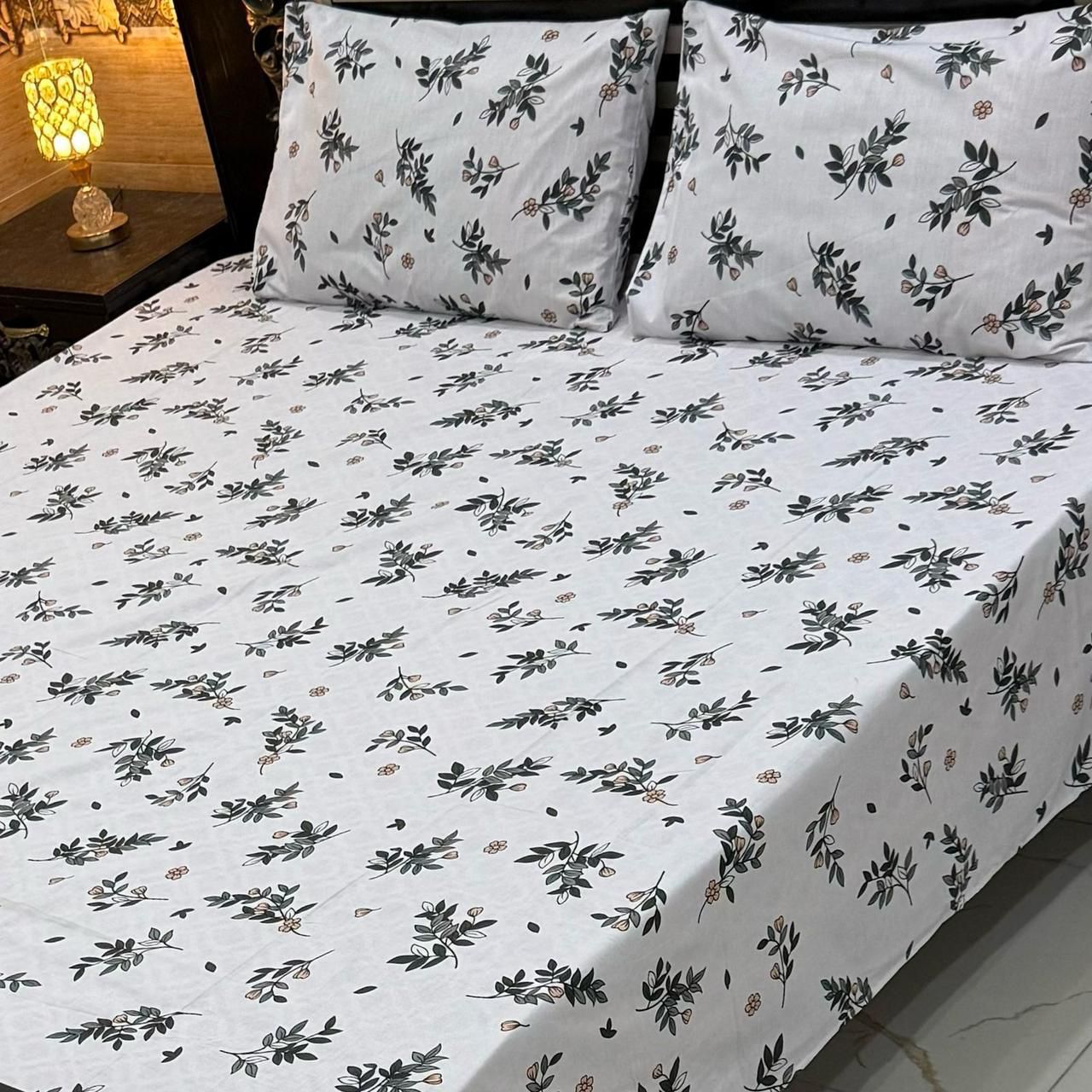 Botanical Whisper Soft Crystal Cotton Bed Sheets