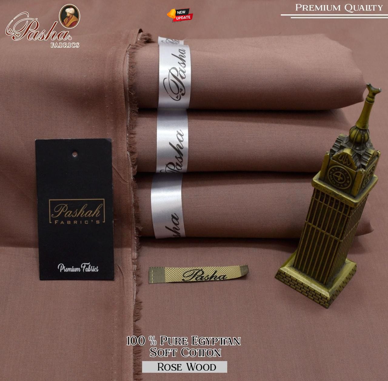 Rosewood Egyptian Cotton – 100% Pure Soft Luxury Fabric by Pasha’s