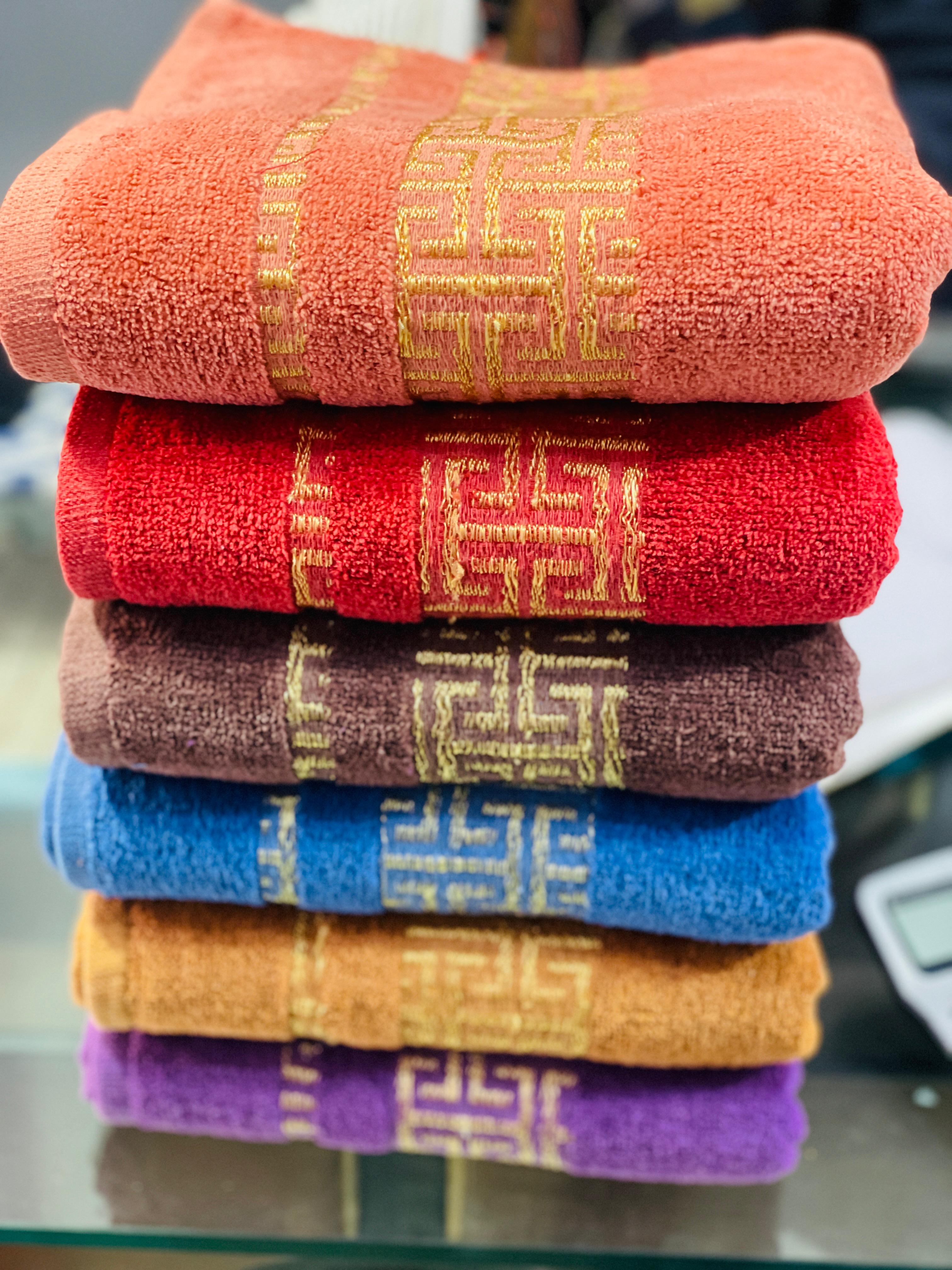Geometric Jacquard 100% Cotton JACQUARD SOFT Bath Towel Set