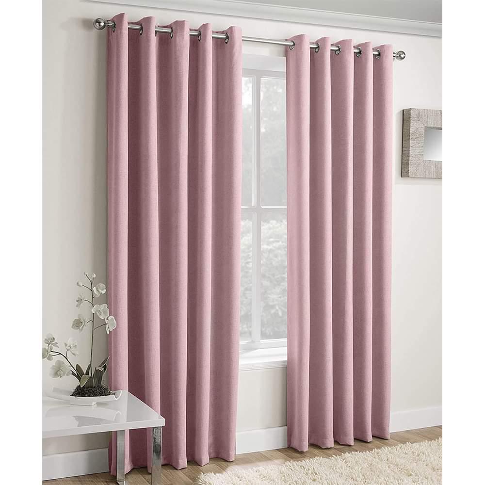 Velvet 2 Colors Designed Curtain Pair – Soft Pink Velvet Curtain Pair