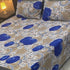Royal Grid Blue Soft Crystal Cotton Bed Sheets - Fashion Home Store
