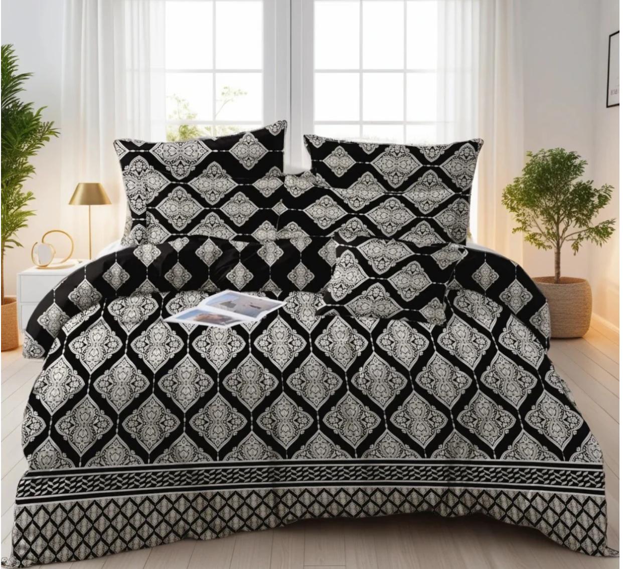 7-Piece King Size Summer Comforter Set - Teal & Coral Floral