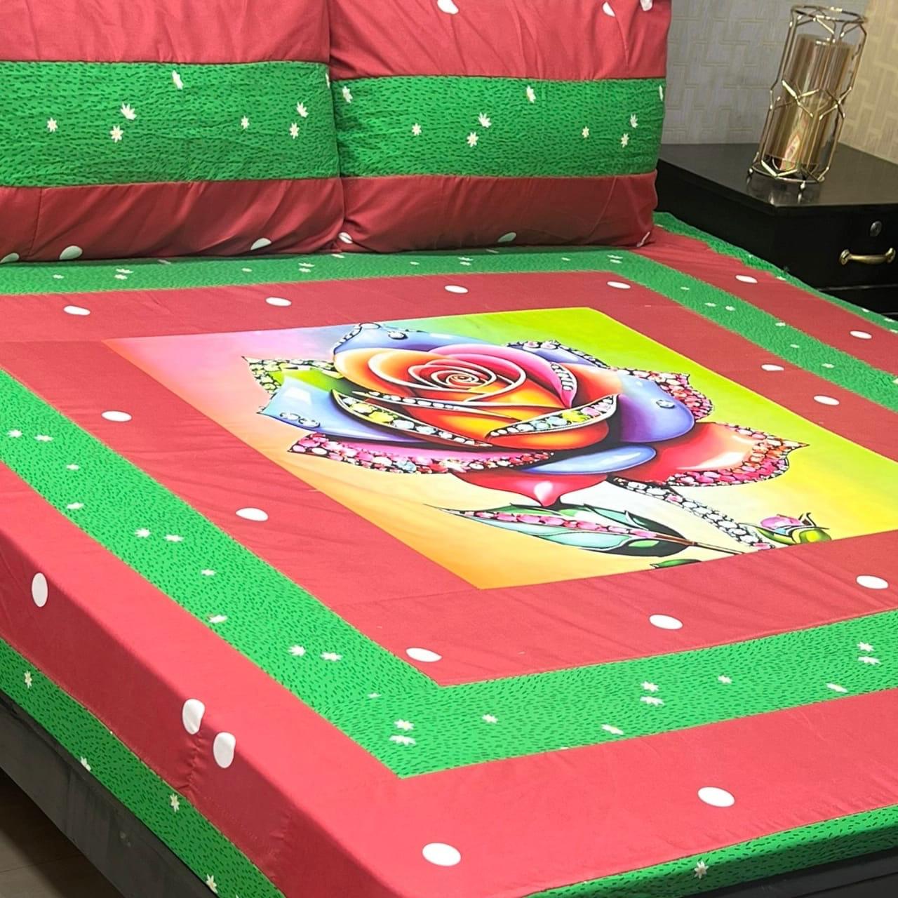 Grey floral 3D printed bedsheet