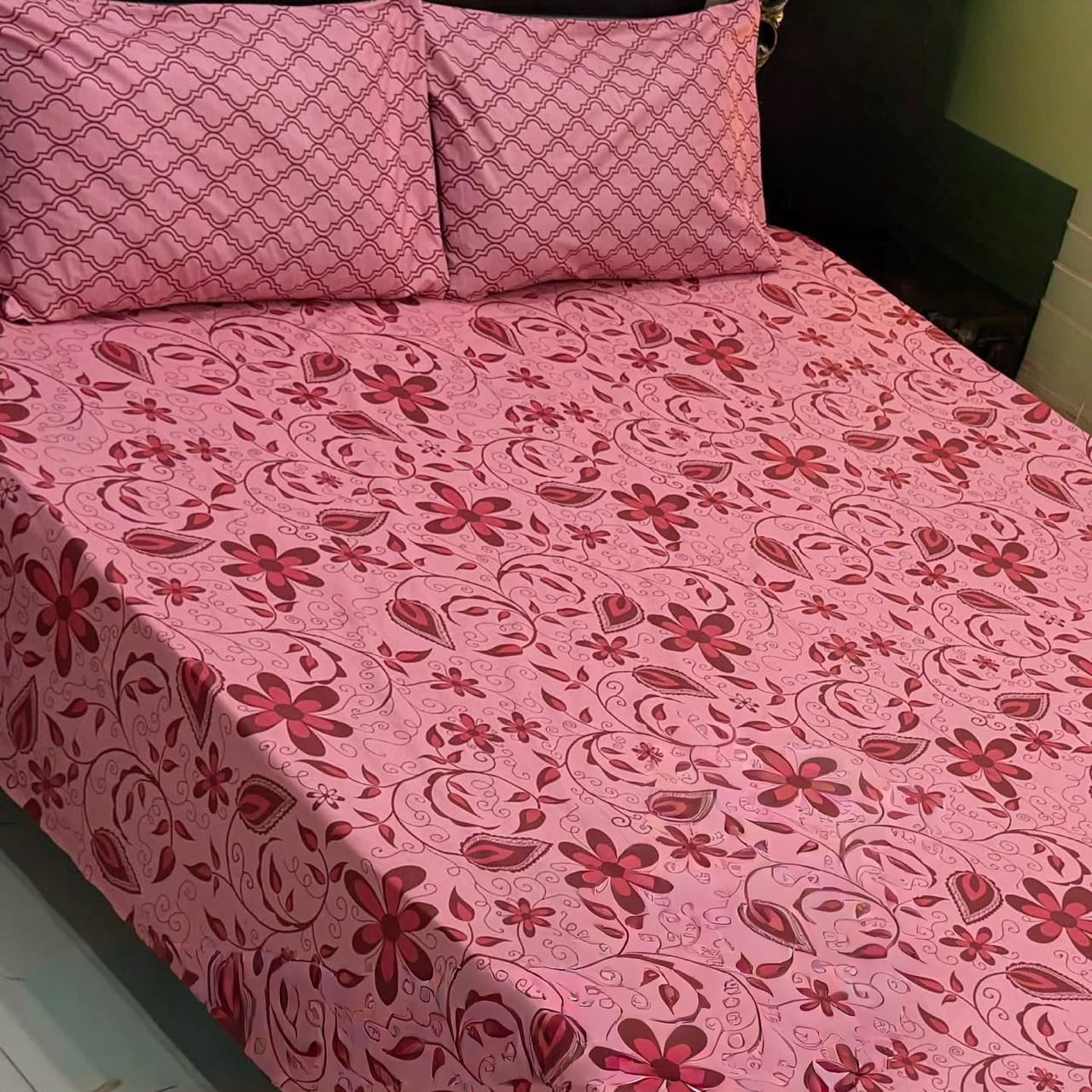 Geometric Oval Gul Ahmad Premium Cotton Bed Sheet