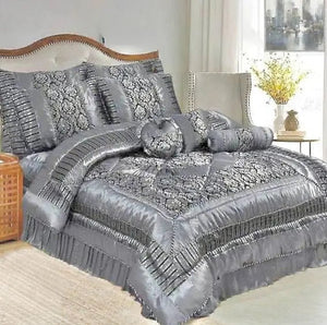 Red Golden 14PC Silk Jacquard Bridal Bed Set – Royal Wedding Comforter Set - Fashion Home Store