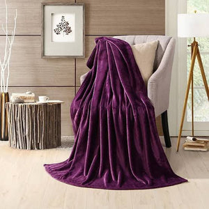 Royal Plum Velvet Blanket โ UltrThrowa - Soft Luxury for Sofa & Bed - Fashion Home Store