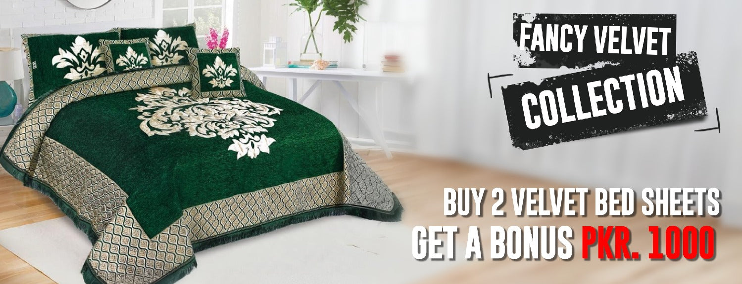 Luxury Velvet Bed Sheets with Elegant Designs