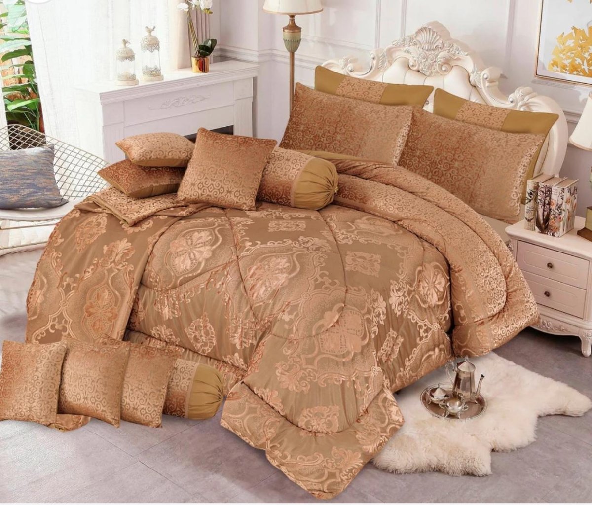 14Pc Palachi Bridal Set Quality Jacquard Fabric - Fashion Home Store