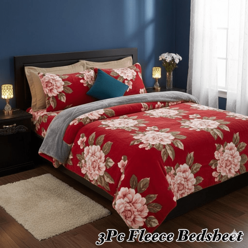 3pc Fleece bedsheet - Fashion Home Store