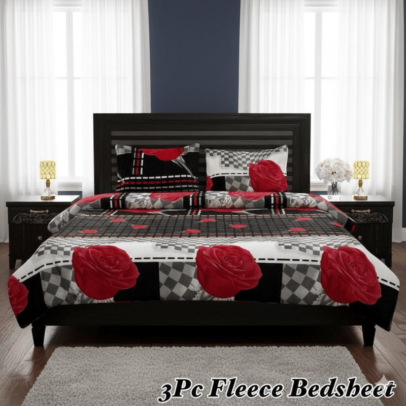 3pc Fleece bedsheet - Fashion Home Store