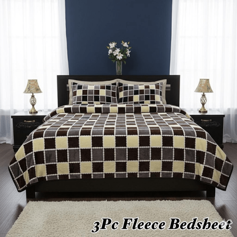 3pc Fleece bedsheet - Fashion Home Store
