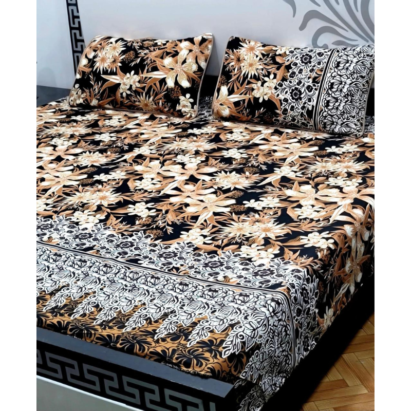 Starlight Comfort Printed  Cotton Bedsheet Set – Floral Pop Edition