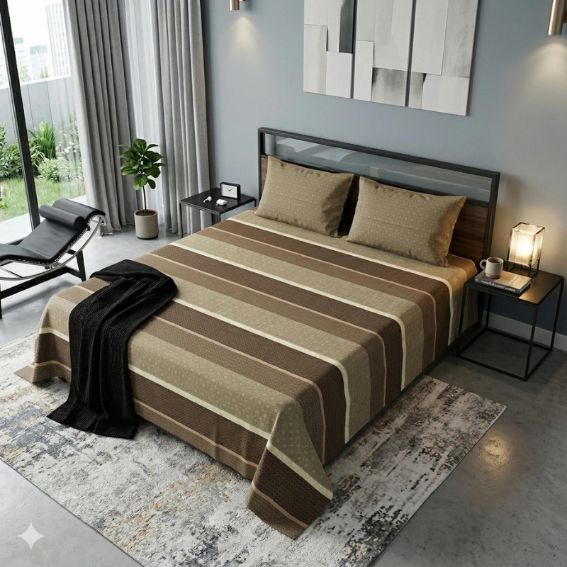 Desert Geo Premium Cotton Bed Sheet Set