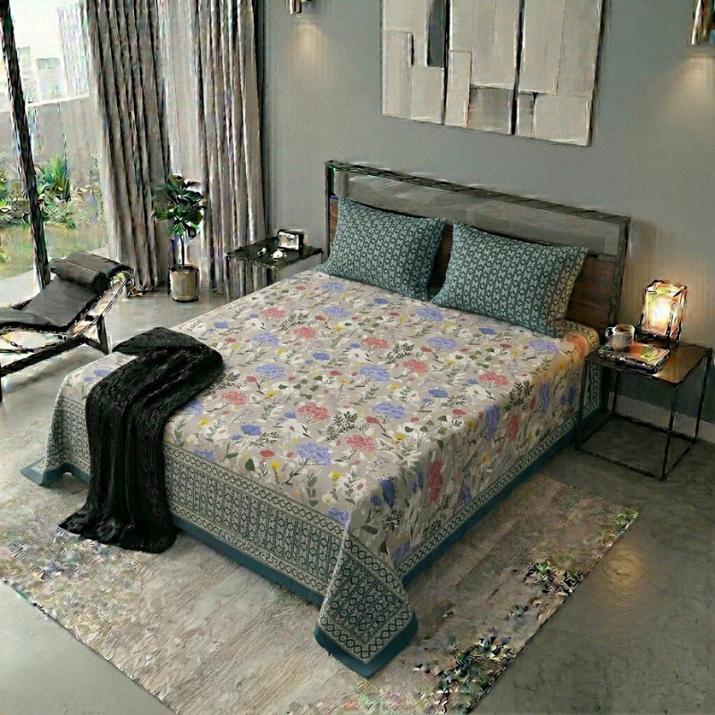 Rainbow Mosaic – Soft Crystal Cotton Bed Sheet