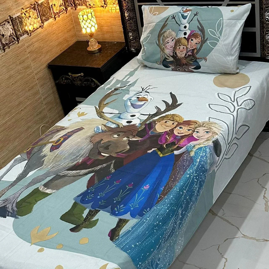 Frozen Family Magic – Kids Single Pair Bed Sheet - Fashion Home Store