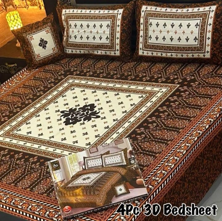 Desert Mosaic Charm – 4-Piece 3D Bed Sheet Set