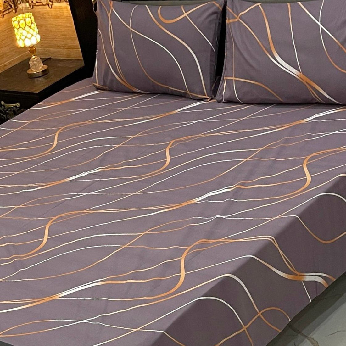 I Copper Stream Soft Crystal Cotton Bed Sheets