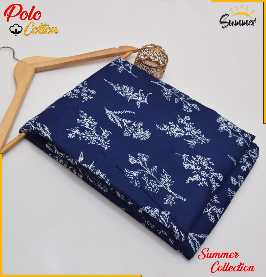 Indigo Vine 2PC Floral Printed Women Unstitched – Polo Cotton