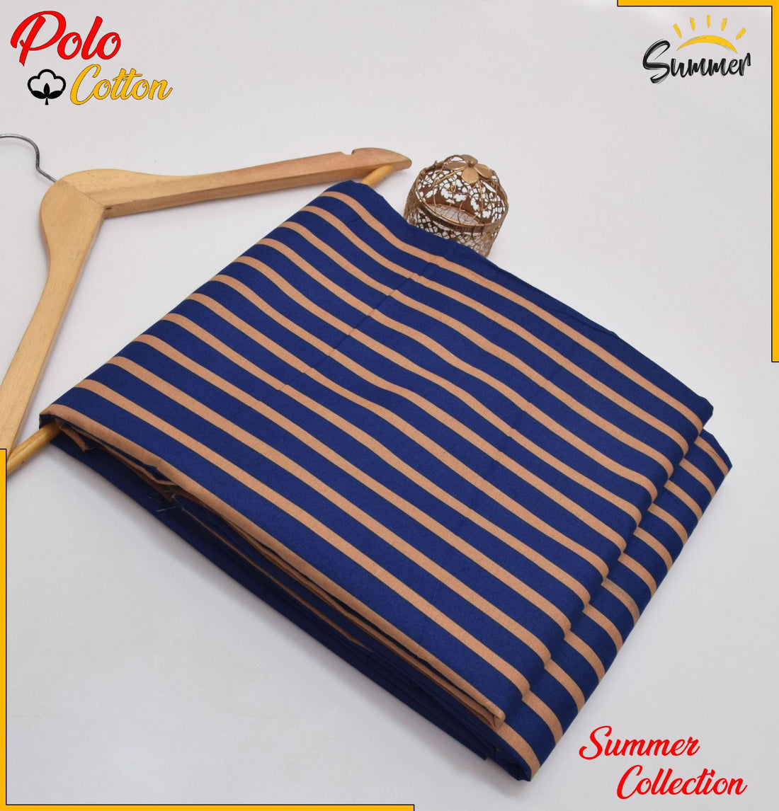 Royal Stripe 2PC Printed Women Unstitched – Polo Cotton