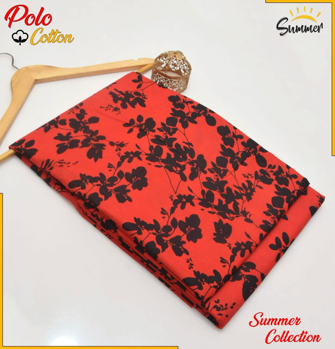 Crimson Shadow 2PC Floral Printed Women Unstitched – Polo Cotton