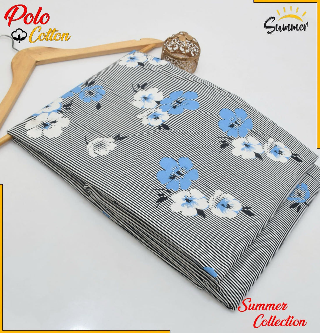 Blue Breeze 2PC Floral Printed Women Unstitched – Polo Cotton