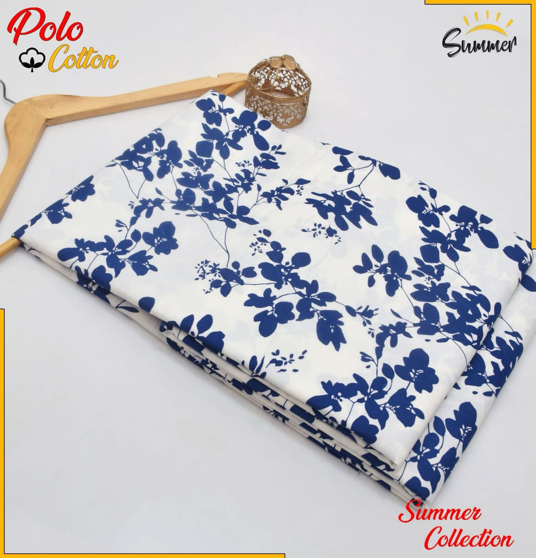 Ocean Shadow 2PC Floral Printed Women Unstitched – Polo Cotton
