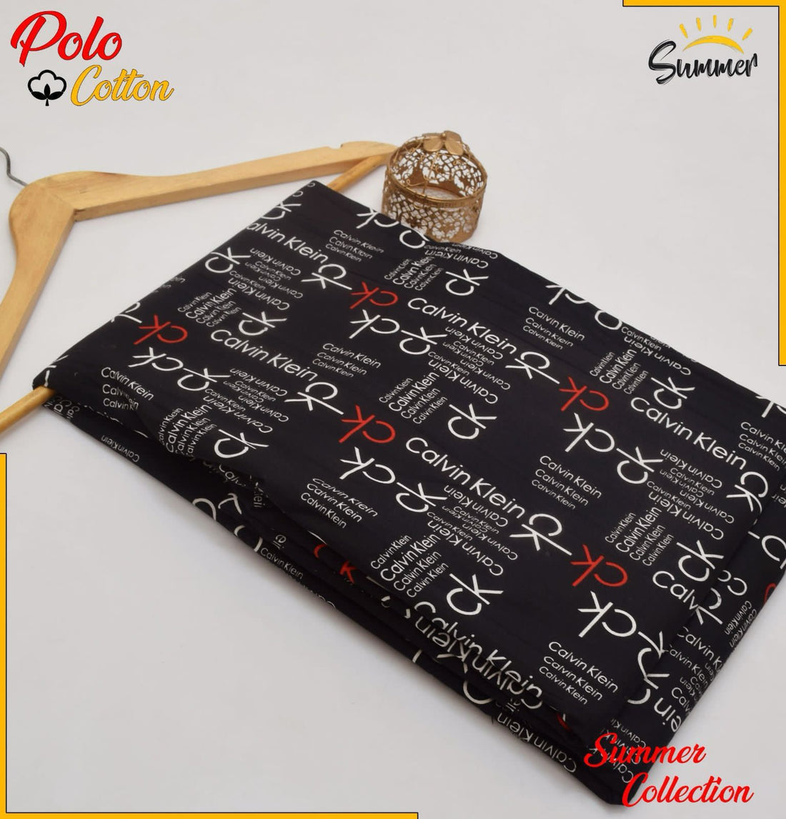Midnight CK-Inspired Printed 2PC Women Unstitched – Polo Cotton