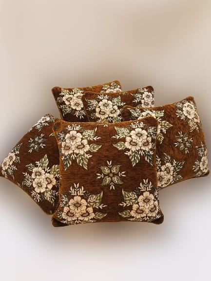 Soft Crystal 5PC Velvet Jacquard Cushion Cover Set – Versace Design