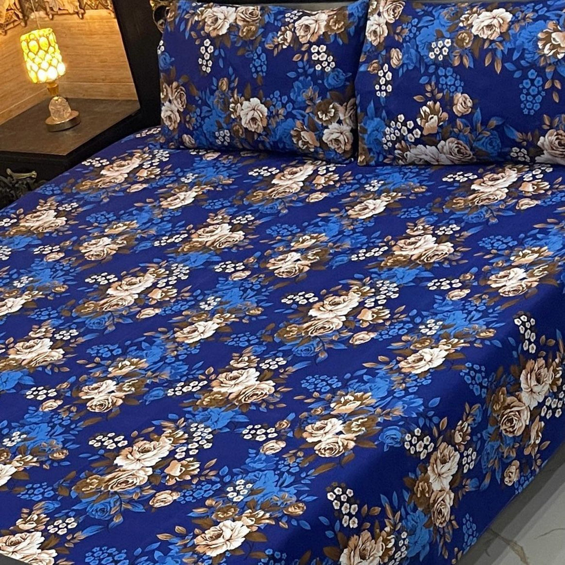 I HeartfulBlue Soft Crystal Cotton Bed Sheets