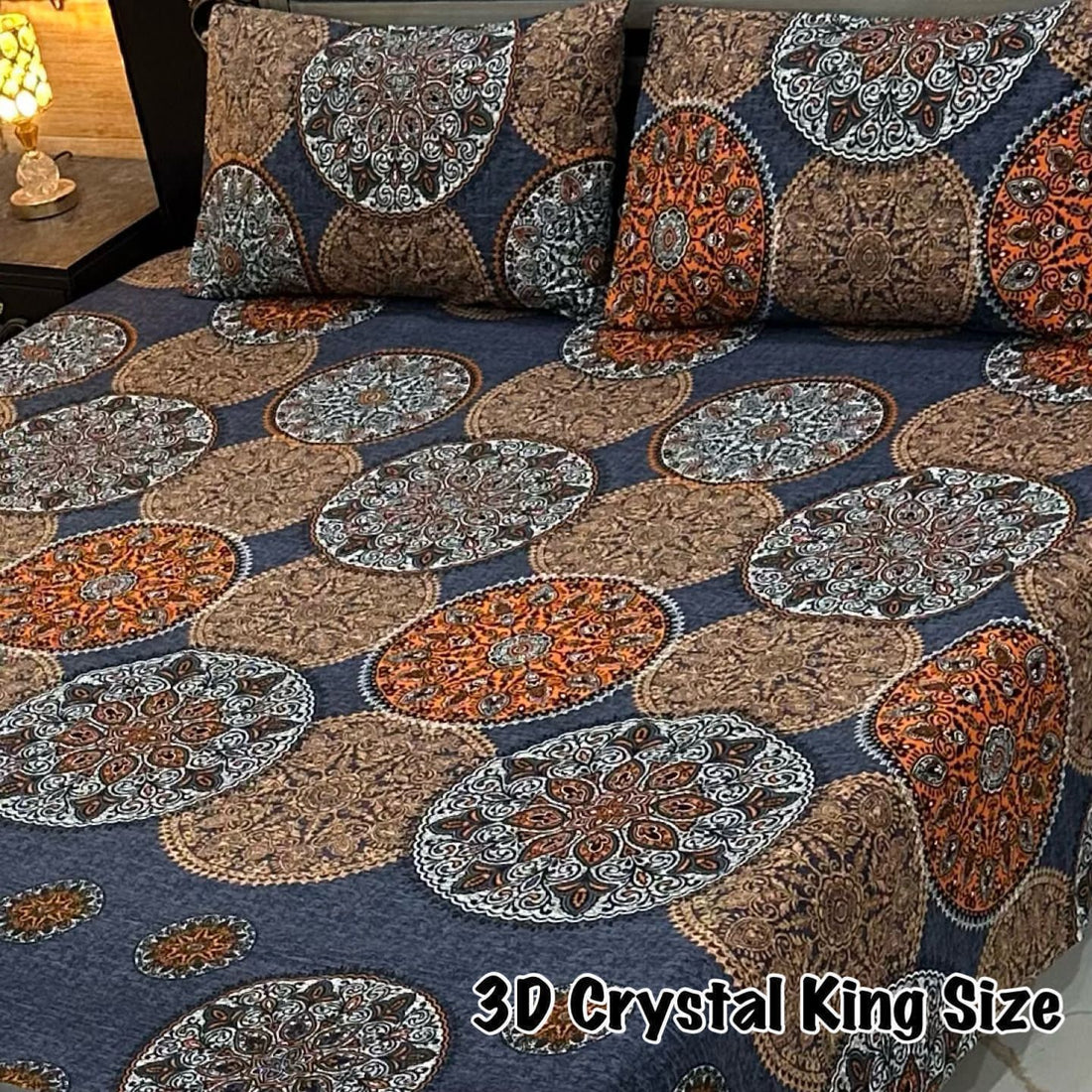 I Navy  Soft Crystal Cotton Bed Sheets