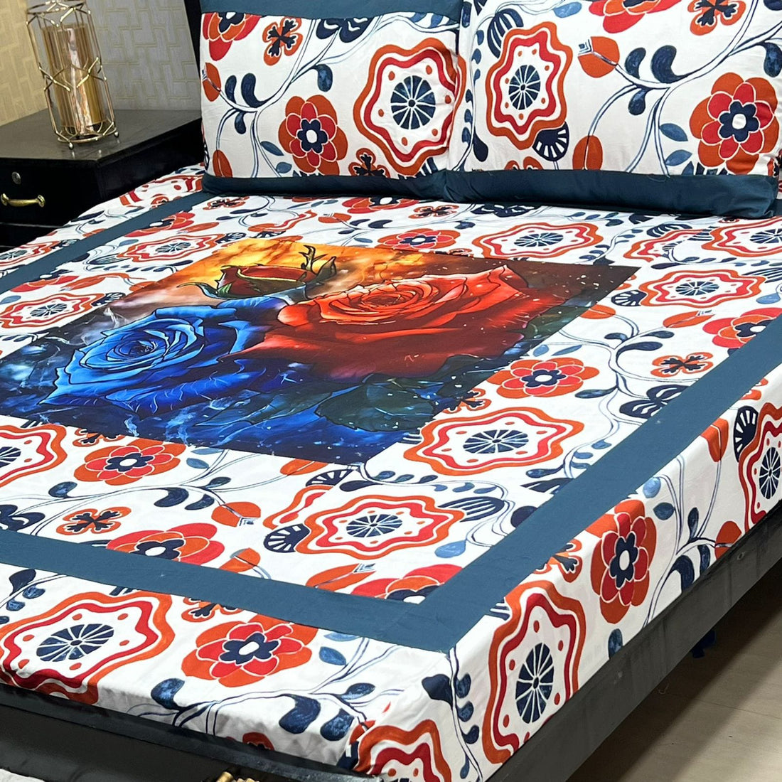 Floral 3D printed bedsheet