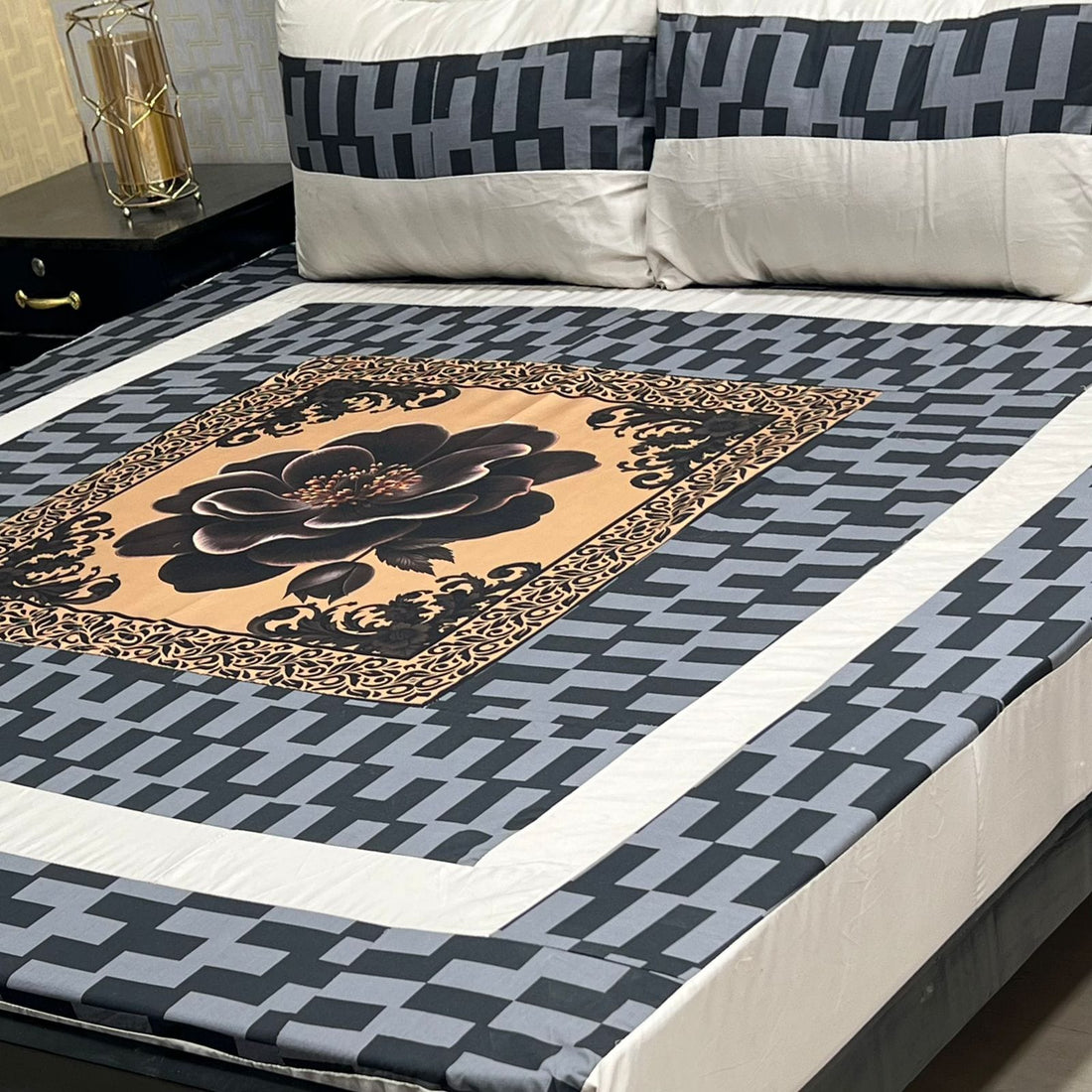 king style 3D printed bedsheet