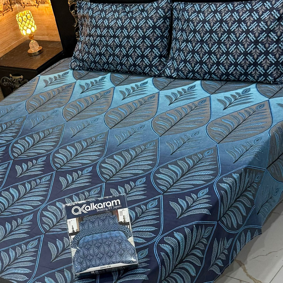 Light Blue mix cotton bedsheet