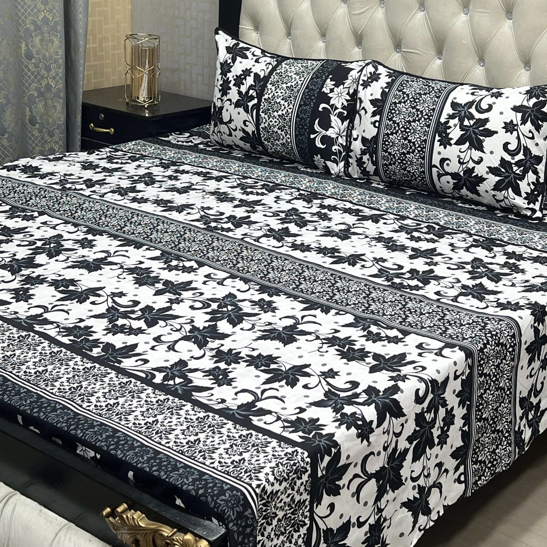 I Prestige Beige Soft Crystal Cotton Bed Sheets