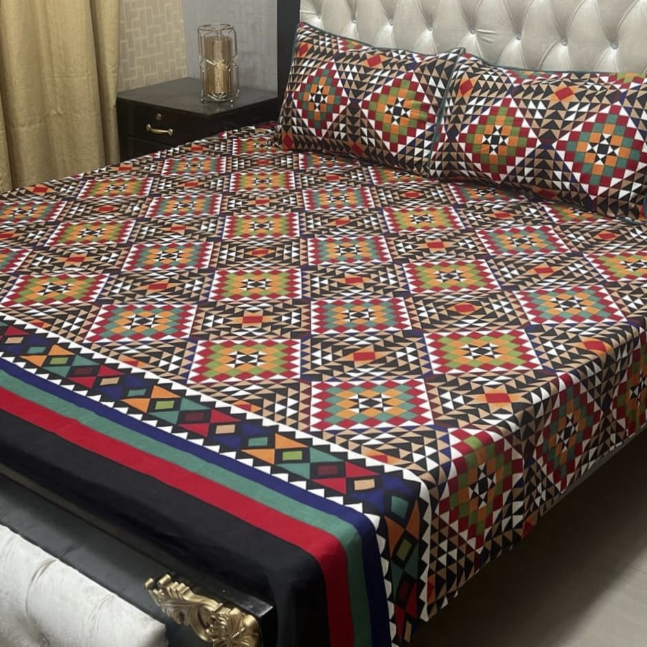 I Starburst Red Soft Crystal Cotton Bed Sheets
