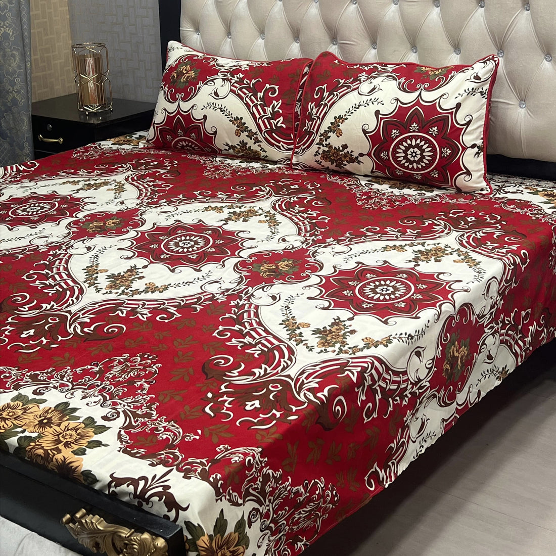 I Monochrome Feather Soft Crystal Cotton Bed Sheets