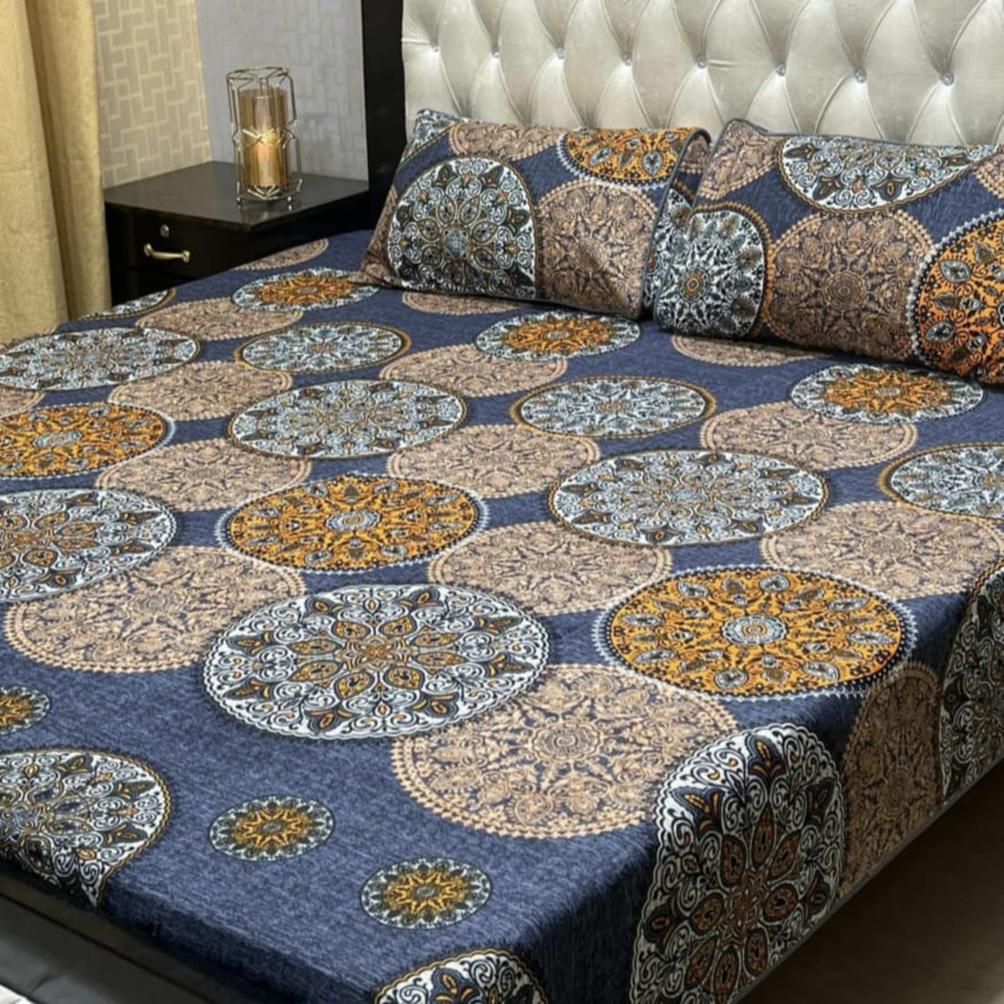 I Majestic Sapphire Soft Crystal Cotton Bed Sheets