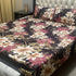 Soft Crystal Cotton Bed Sheets - Fresh Floral Navy Blue King Size - Fashion Home Store