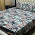 Soft Crystal Cotton Bed Sheets - Royal Blue Floral King Size - Fashion Home Store
