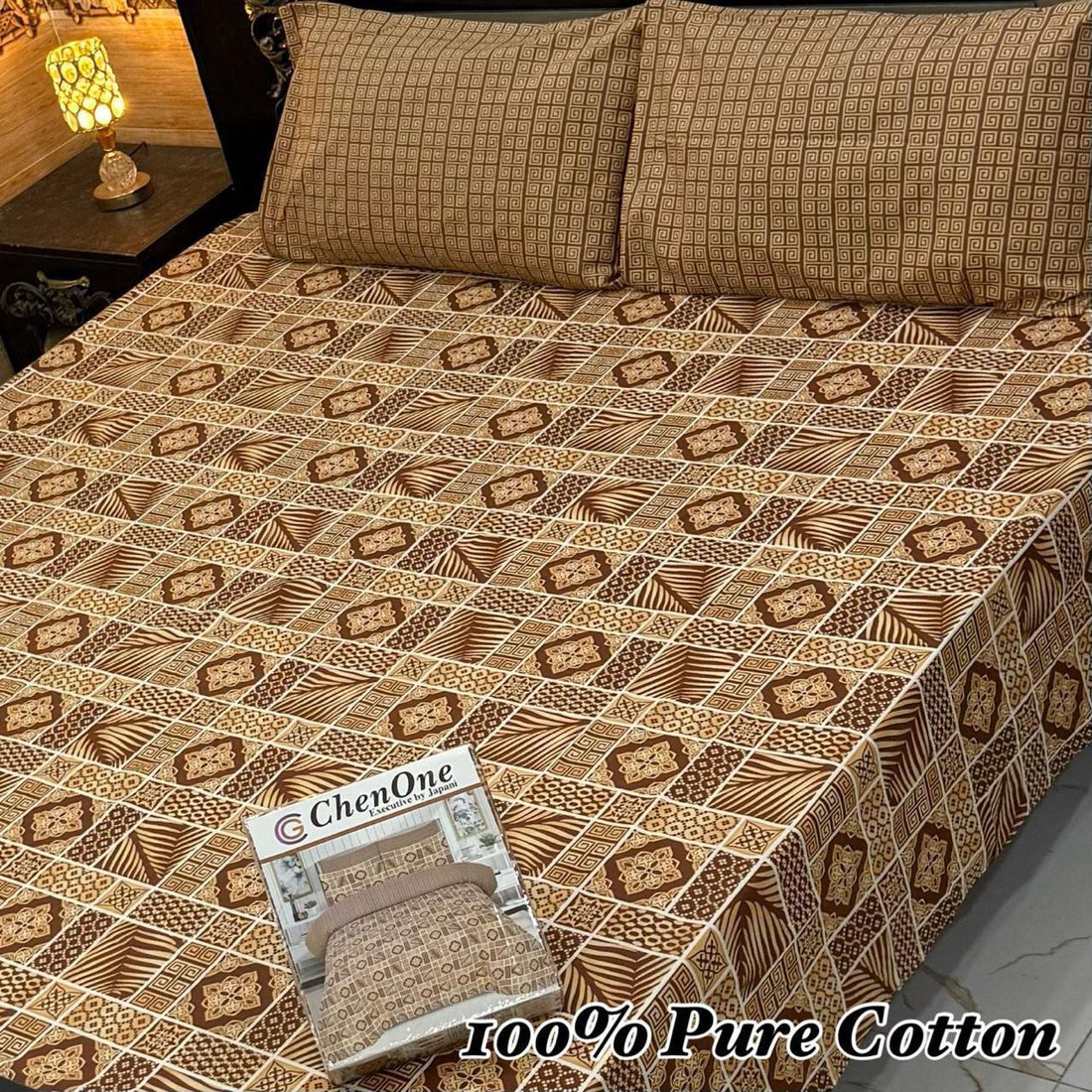 Chen one  Floral Premium Cotton Bed Sheet