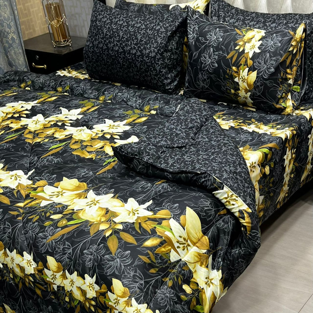 Multi-Color Squares 6PC Comforter Set (Vicky Razai Set)