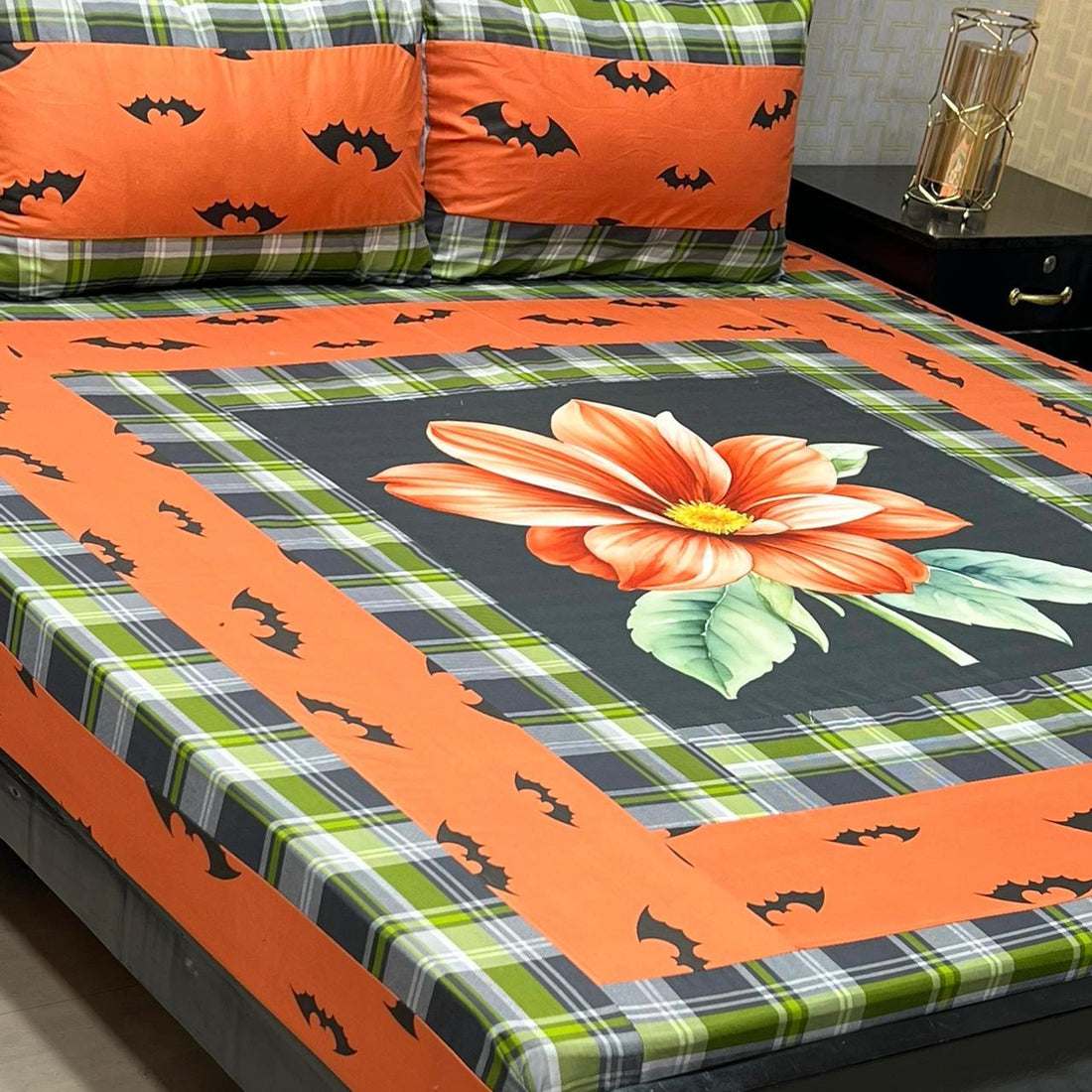 pink Floral 3D printed bedsheet