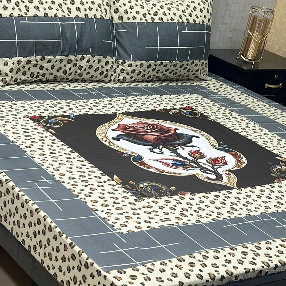 Gold rose 3D printed bedsheet