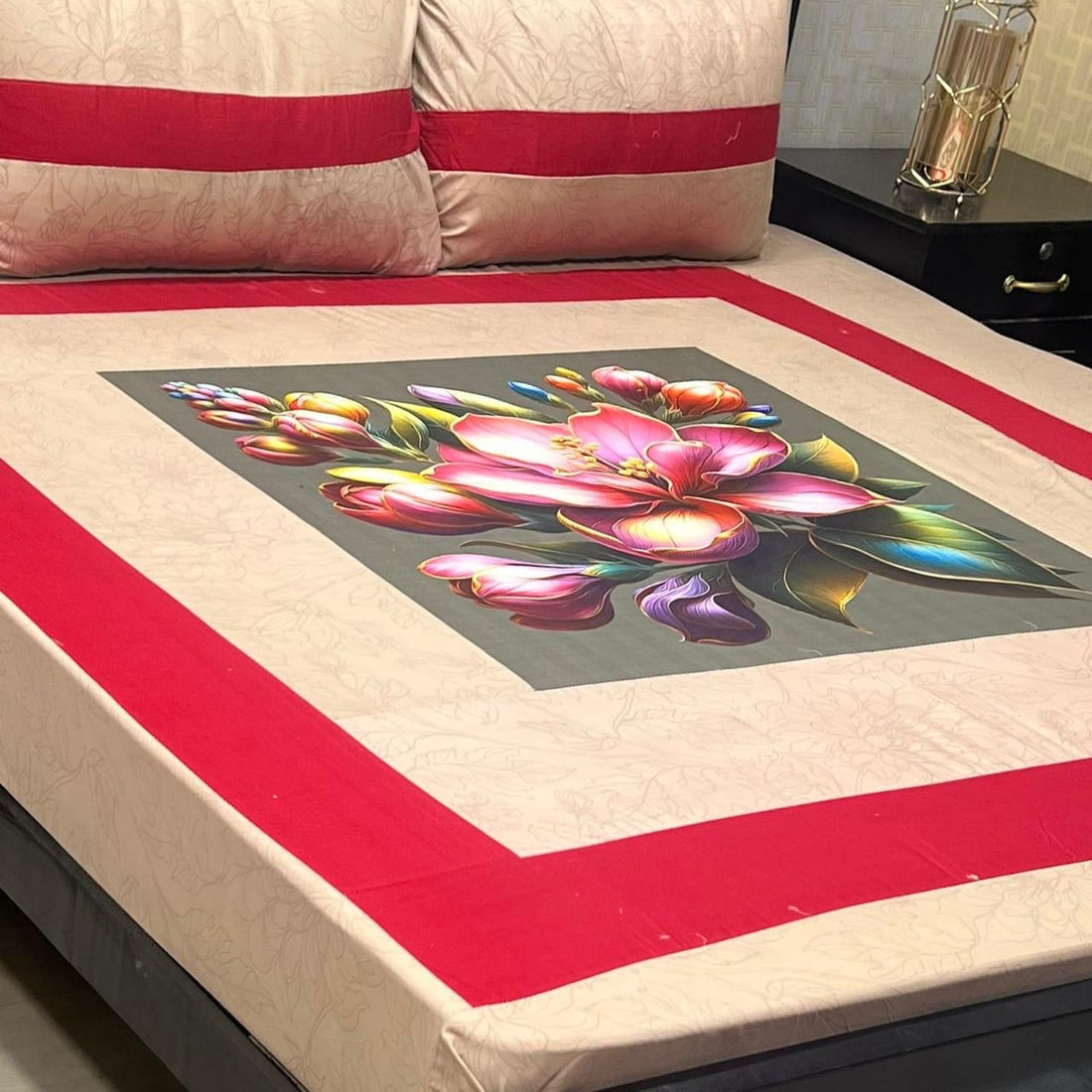 Rose shadow 3D printed bed sheet