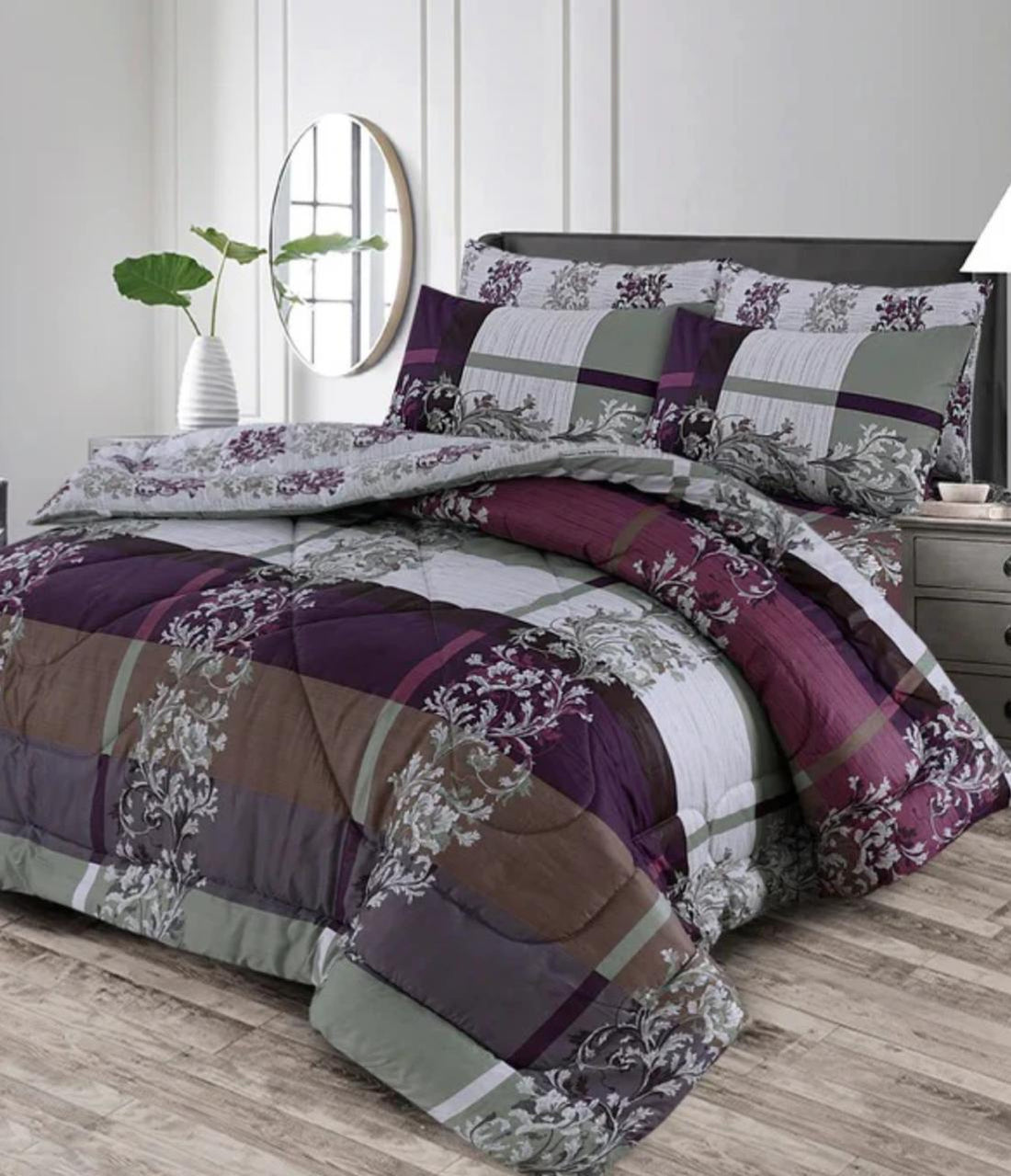Bold Stripes 6PC Comforter Set (Vicky Razai Set)
