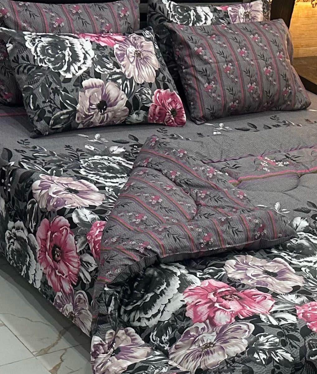 Multi-Color Squares 6PC Comforter Set (Vicky Razai Set)