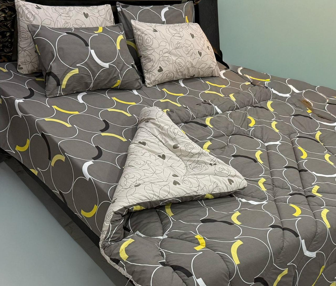 Trendline Luxe100% Pure Cotton 6PC Comforter Set (Vicky Razai Set) –  King Size
